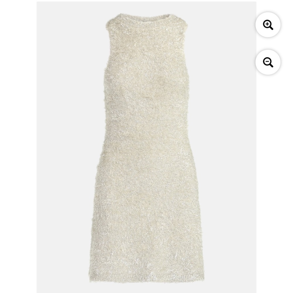 Scoop NYC Women’s Silver Tinsel Mini Dress Size Large NWT - Picture 6 of 6